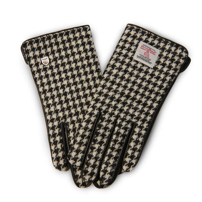 Ladies Harris Tweed® Gloves - Black Dogtooth