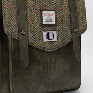 Carolway Backpack in chestnut herringnbone.