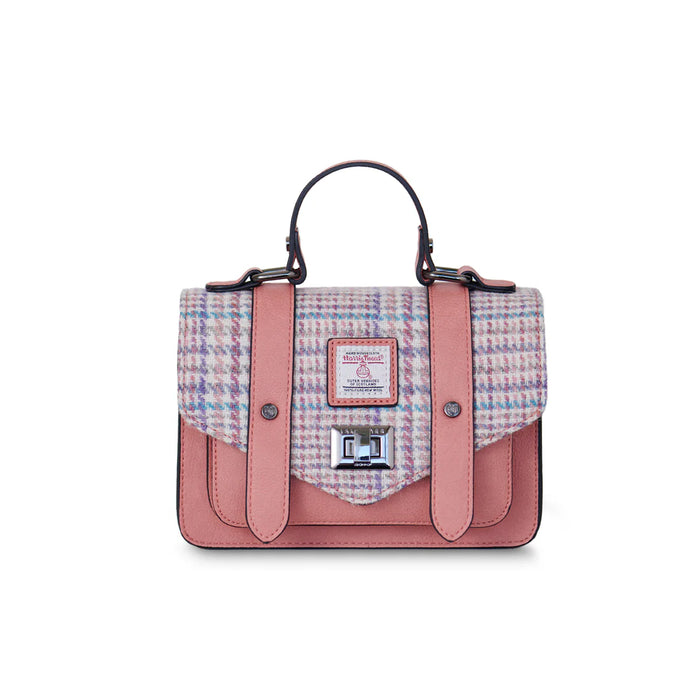 Purple Pink Mini Satchel with Harris Tweed®