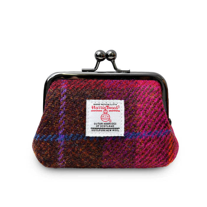 Red Tartan Coin Purse with Harris Tweed®