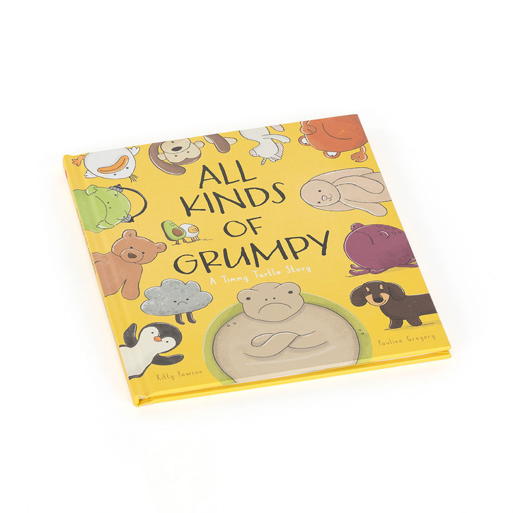 All Kinds of Grumpy book angled on a white background.