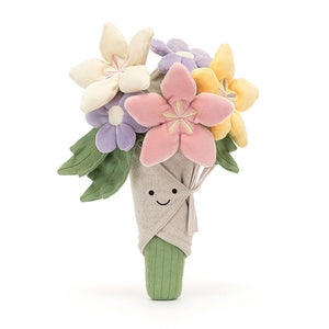 A cheerful Jellycat Bouquet, beaming with colorful blooms and ready to spread joy as the perfect gift.