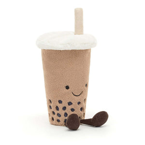 Jellycat children's soft toy in the form of a Bubble tea cup complete with straw.