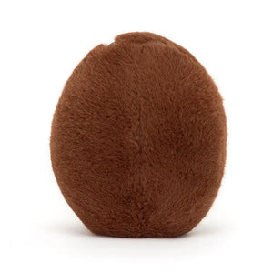 The Jellycat Coffee Bean from behind.