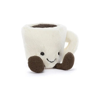 Tilt-a-whirl cuteness! The Jellycat Espresso Cup charms with its fluffy form, scrumptious coffee filling, and sweet cordy legs. A unique gift for all ages.