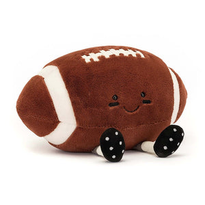 Score cuteness with the Jellycat Amuseable Football! Super soft tan fur, stitched details & playful stripes. This cuddly champ is ready for playtime!
