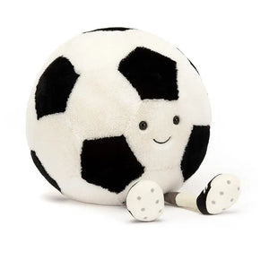 Children's soft toy from Jellycat in the shape of a sports football.