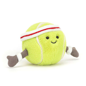 ce your cuddle game with the Jellycat Amuseable Tennis Ball! This sunny yellow plush has matching head & wrist bands & ultra-soft fur. Perfect for tennis fans & cuddle champions!