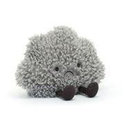  Don't be fooled by the frown! The Jellycat Storm Cloud brings sunshine with its soft grey fur, cute boots, and embroidered smile. Perfect for cuddly comfort on any day.