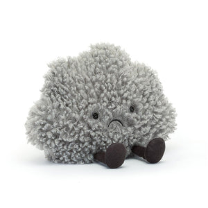  Don't be fooled by the frown! The Jellycat Storm Cloud brings sunshine with its soft grey fur, cute boots, and embroidered smile. Perfect for cuddly comfort on any day.
