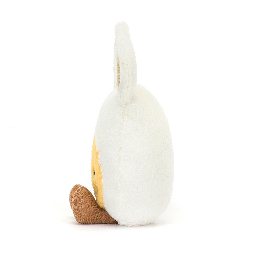 Side profile of the Jellycat Amuseables Bunny Egg showcasing its soft, rounded shape.