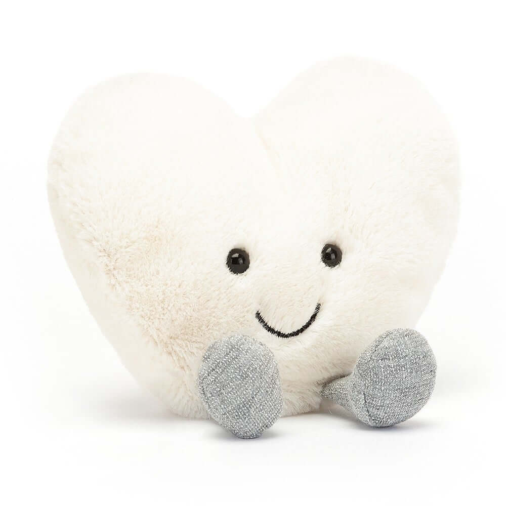 Jellycat Amusable Cream Heart children's soft toy.