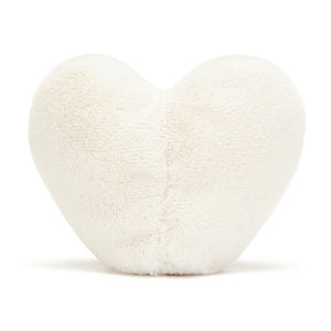 From behind the Jellycat Amuseables Cream Heart children's soft toy.