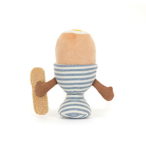 Back view of Eggetha Egg & Lance Soldier displaying their rounded shapes and plush material.