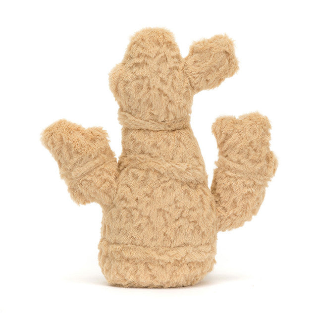 Back View: Backside of the Jellycat Amuseables Ginger plush showcases the stunning golden fur with unique textures.