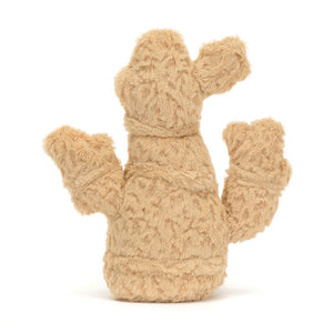 Back View: Backside of the Jellycat Amuseables Ginger plush showcases the stunning golden fur with unique textures.
