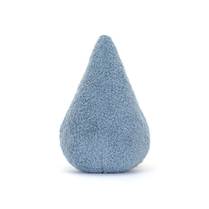 Back view of Jellycat Amuseables Happy Raindrop showcasing its fluffy teardrop shape.