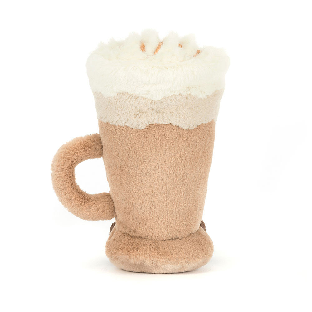 Back view of Jellycat Amuseables Latte toy showing layered plush design.