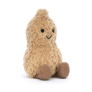 Children's soft toy from Jellycat in the shape of a peanut.