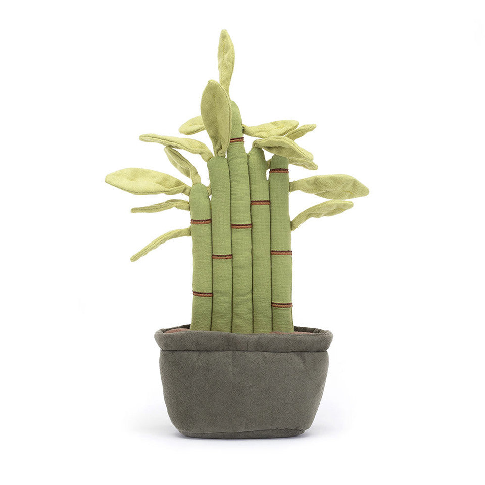Back view of the Jellycat Amuseables Potted Bamboo.