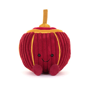 Front View: Front view of Jellycat Amuseables Rayray Lantern, displaying its stitched smile and charming details.