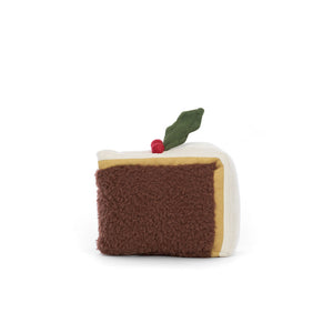 Back View: Don't Miss the Back! The Jellycat Amuseable Slice of Christmas Cake.