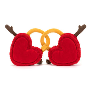 Back View: Jellycat Amuseables Val & Tina Love Locks, a heartwarming pair of plush toys.