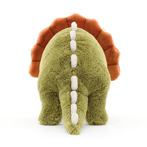 Cuddle the prehistoric charm of Archie's soft fur & playful tail! This adorable triceratops plush will be a dino-mite addition to any playtime.