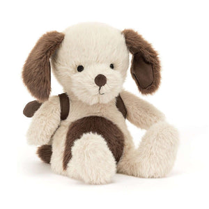  Ready for adventure? Backpack Puppy is! This oatmeal pup boasts a cocoa tummy, floppy ears & a treasure-stashing backpack! Perfect for cuddly explorers.