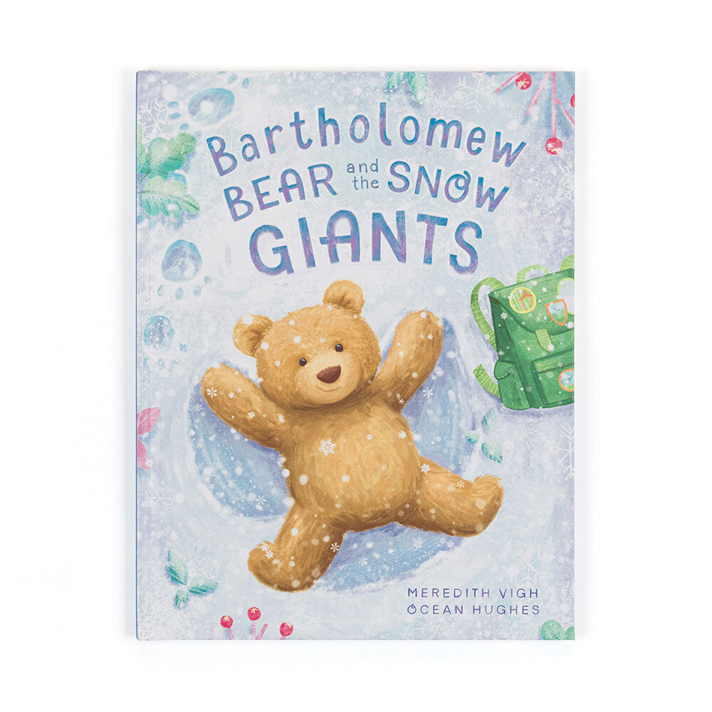 Jellycat Bartholomew Bear and the Snow Giants hardback book with illustrated bear on snowy cover.