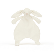 Front-On: Sweet dreams guaranteed! The Jellycat Bashful Cream Bunny Comforter features a super soft bunny and a cuddly cream blanket.