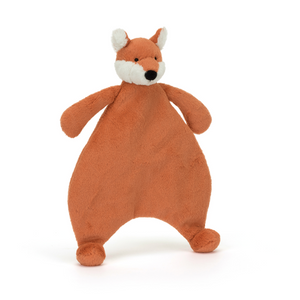 Ready for Mischief! Peek-a-boo with the Jellycat Bashful Fox Cub Comforter - a playful fox cub with a luxuriously soft blanket, perfect for daytime adventures.