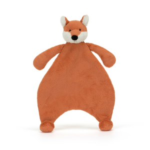 Cuddly Fox Adventures: The Jellycat Bashful Fox Cub Comforter features a super soft fox cub and a luxuriously soft blanket, perfect for playtime and bedtime snuggles.