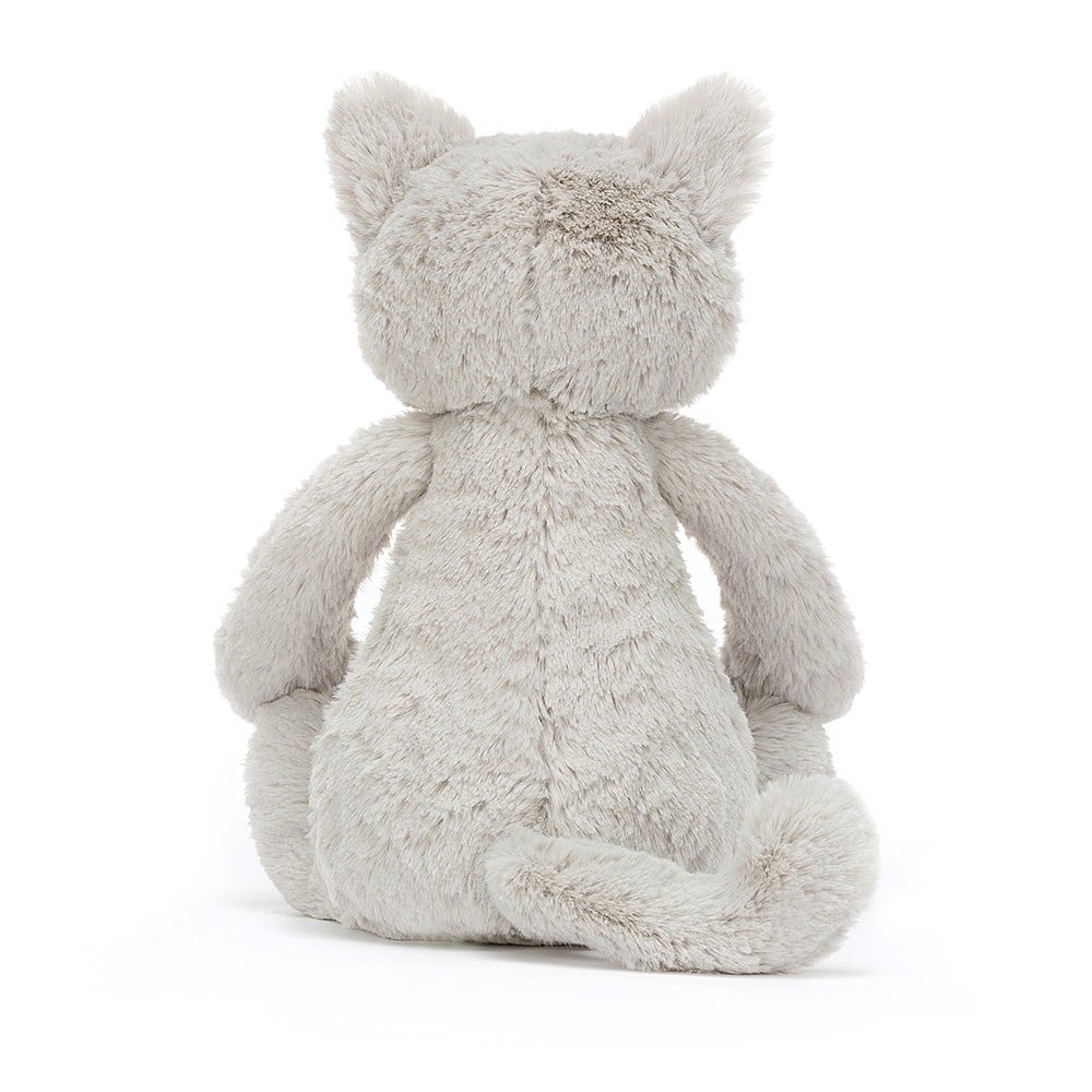 Cuteness overload! Jellycat's Bashful Grey Kitty charms with its cloud-soft fur and playful tail, perfect for hugs and snuggles.