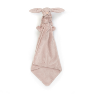 Luxuriously Soft Jellycat Bashful Luxe Bunny Rosa Soother, Holding a Cloud-Like Soother.