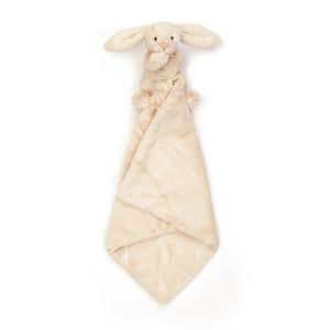 Soothing Jellycat Bashful Luxe Bunny Willow Soother with a super soft plush bunny and a cuddly cloud comforter, perfect for bedtime.