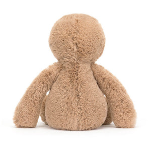From behind the Jellycat Bashful Sloth children's soft toy.