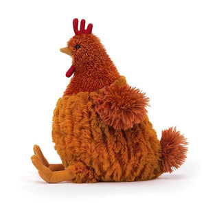Tail feather flick & scruffle spice wings! Jellycat Cecile Chicken's got personality from beak to feet. This plush is a feathery friend unlike any other.