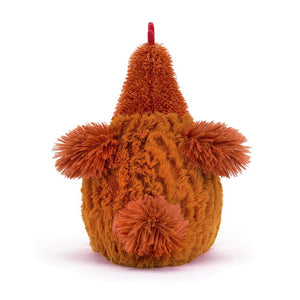  Don't underestimate the sass! Jellycat Cecile Chicken's red wattle & tail feather speak volumes!