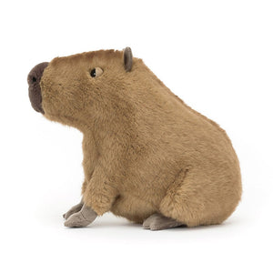 Side profile perfection: Clyde the Capybara shows off his luxuriously soft fur and chunky physique, ready for adventure.