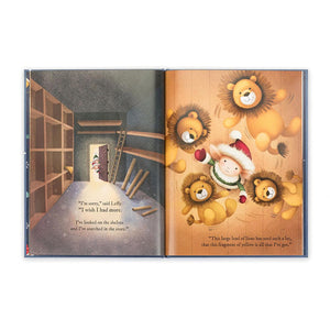 Jellycat Eldo Elf And The Patchwork Bashful Bunny Book. Showcasing two pages with detailed illustration.