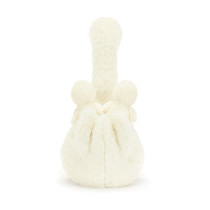 A rear image of Jellycat Featherful Swan.