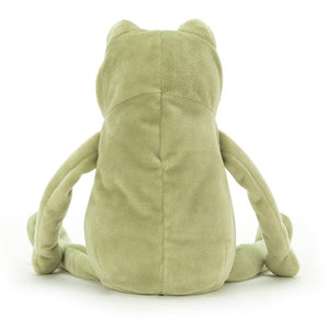 A rear  view of Jellycat Fergus Frog