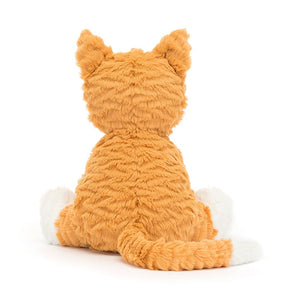 A rear view of Jellycat Fuddlewuddle Ginger Cat.