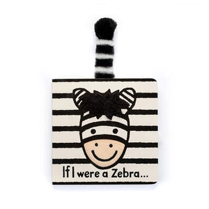Spark a safari adventure! The Jellycat If I Were A Zebra Book (15cm x 15cm) features a story with textured panels, colorful pictures, and a tale about being a zebra. 