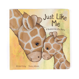 Straight On View: Explore a world of colours and acceptance with Just Like Me! The cover features a vibrant illustration of two Giraffes.