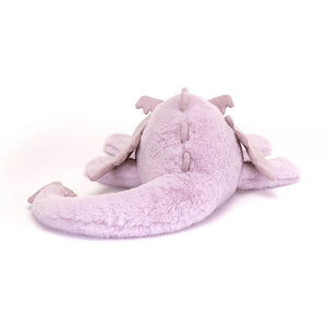 Back: Bring a touch of magic to bedtime with the Jellycat Lavender Dragon! This calming plush toy is as soft as a lavender breeze and perfect for snuggles of all shapes and sizes.