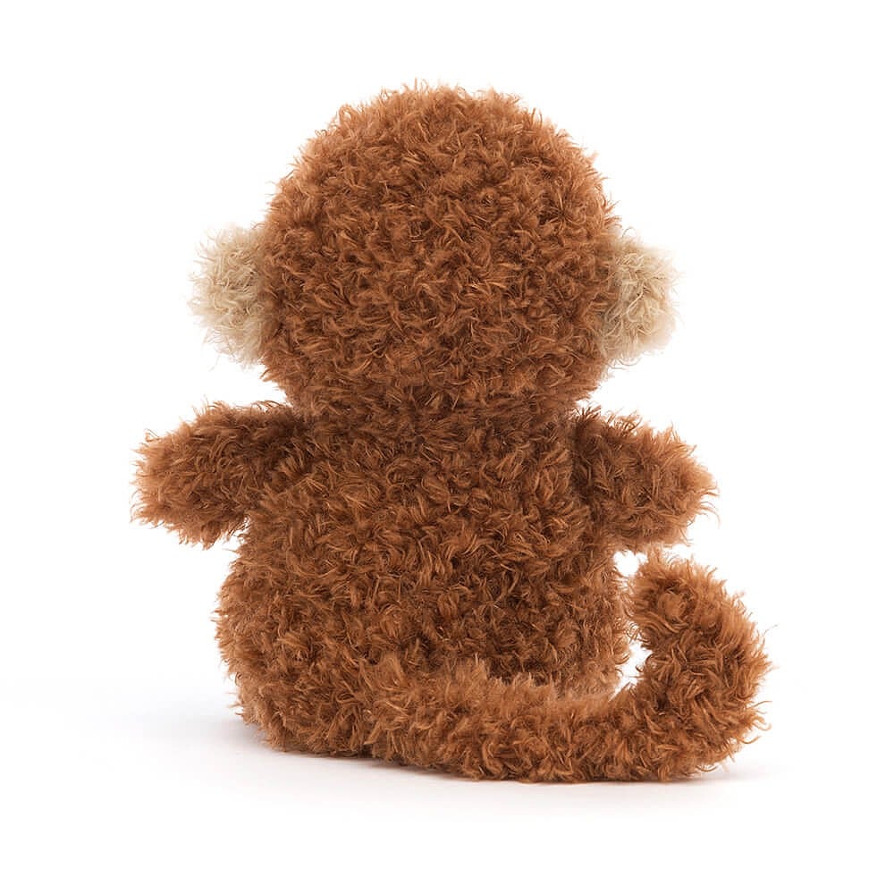Back: A perfect gift for any monkey lover! The Jellycat Little Monkey is a cuddly companion with a mischievous spirit. He's ready for playtime or snuggles on the go.