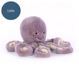 Little: Just the right size for ocean adventures! The Jellycat Maya Octopus (Little) is cuddly, colorful, and ready to explore.