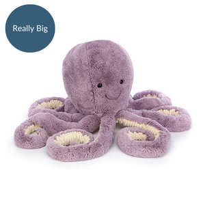 Extra Large: Make a splash with cuddles! The enormous Jellycat Maya Octopus (Extra Large) is the perfect ocean pal for endless playtime and squishy hugs.